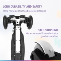 Funpro ONE Kinderroller 3-6 Jahre LED-Räder Bis 50 Kg Faltbar Höhenverstellbar -Globbervi Verkaufe 8226aa4bd0a8d7eccf9013a256472dee