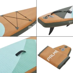 Paddleboard Palmeira 320 X 76 X 15 Cm SUP Paddel Board Bis 150 Kg Surfboard Aufblasbar Holzfarben/Grau -Globbervi Verkaufe 82817440b7f15b4eda06771c0b16be0a