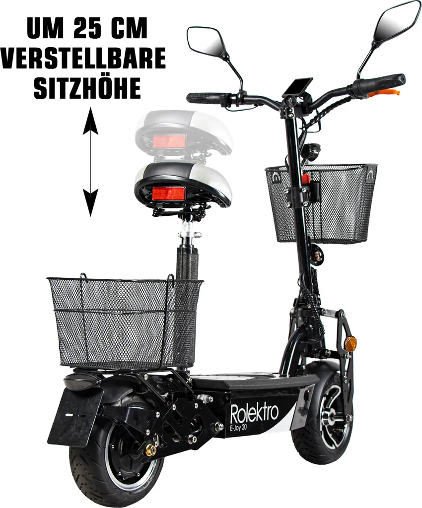 Rolektro, E-Joy 20, Schwarz, Faltbarer E-Scooter Mit Straßenzulassung 9 Rolektro, E-Joy 20, Schwarz, Faltbarer E-Scooter Mit Straßenzulassung – Bild 9