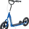 HOMCOM Kinderroller Mit Hinterbremse Kickscooter 12 Zoll Tretroller Roller Scooter Cityroller Für Kinder Kickboard Höhenverstellbar Stahl EVA Blau 120 X 52 X 80-88 Cm