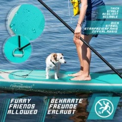 Physionics® SUP Board - 305/320/366 Cm, Aufblasbar, Handpumpe Mit Druckmesser, Rucksack - Paddling Board, Surfboard (320 Cm, Nymph Mintgrün) -Globbervi Verkaufe 87b4ce3185398ff2e83c3e7d41984ad1