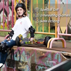 MARKBOARD Hoverboard All Terrain Selbstausgleichender Elektroroller Schwarz Mit Leistungsstarker LED-Motorbeleuchtung Bluetooth-App Für Erwachsene Und Kinder 8,5 Zoll -Globbervi Verkaufe 88e19f04f29a5a07dfcc23a72cb59e84