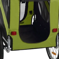Zoomundo Hundeanhänger Fahrradanhänger Für Hunde - In Grün/Schwarz - Silver Frame -Globbervi Verkaufe 894f029fb09993b01f928c82ca5505bb