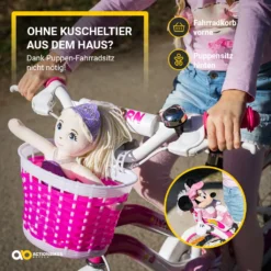 Actionbikes Kinderfahrrad Unicorn 16 Zoll - Kinder Fahrrad - Caliper Bremsen - Kettenschutz - Stützräder - Kinderrad - Rad - Bike - Mädchen - Pink - 4-7 Jahre -Globbervi Verkaufe 898fe01afa290d6c468c8f8b93b32395