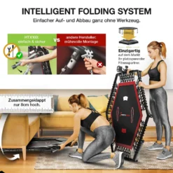 Messe-Neuheit 2020! Smart Fitness Trampolin, Inkl. Pulsgurt, Sprungzähler & APP, Klappbar, Höhenverstellbarer Haltegriff Mit Handy- & Flaschenhalterung, HTX100 Indoor Jumping Workout 13 Messe-Neuheit 2020! Smart Fitness Trampolin, Inkl. Pulsgurt, Sprungzähler & APP, Klappbar, Höhenverstellbarer Haltegriff Mit Handy- & Flaschenhalterung, HTX100 Indoor Jumping Workout -Globbervi Verkaufe 8a265a0139a7ae4349c19ebda041ead5