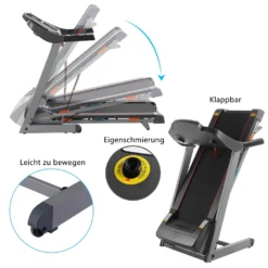 CAROMA Laufband Faltbar, 1-14km/h, 3.25 PS Motor, Mit Apps, LCD Display, Steigung Bis 5%, Bis 110kg, Grau -Globbervi Verkaufe 8a27e3f1bd0e4a37ffb06e864cb86ac9