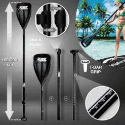 RE:SPORT® SUP Board 320cm Schwarz Aufblasbar Stand Up Paddle Set Surfboard Paddling Premium -Globbervi Verkaufe 8af574bb7690fdf8563c36d2ae5b0a75