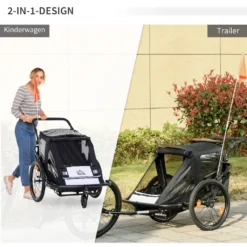 HOMCOM Kinderanhänger Fahrradanhänger Mit Aufbewahrungstasche Kinderwagen Mit Mesh-Tür Fahne Klappbarer Kinderanhänger 2 In 1 Design Metall Oxford Schwarz 160 X 83 X 96 Cm 12 HOMCOM Kinderanhänger Fahrradanhänger Mit Aufbewahrungstasche Kinderwagen Mit Mesh-Tür Fahne Klappbarer Kinderanhänger 2 In 1 Design Metall Oxford Schwarz 160 X 83 X 96 Cm -Globbervi Verkaufe 8b2e62f9f903ea69778383f2be942ea7
