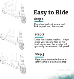 RCB Elektroroller Für Kinder, Verstellbar Zusammenklappbar, Max. 18 Km/h, Speed Scooter, Leicht, IP4, Wasserdicht, Reflektierender Aufkleber, Rutschfester Lenker -Globbervi Verkaufe 8bb2718b0e5a7fbfb8521a1a829a13a3