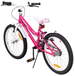 Actionbikes Kinderfahrrad Butterfly 20 Zoll - Kinder Fahrrad - V-Brake Bremsen - Kettenschutz - Fahrradständer - Kinderrad - Jugend Fahrrad - Rad - Bike - Mädchen - Pink/Weiß - 6-9 Jahre -Globbervi Verkaufe 8d23a48fc368d1674074bc18befdec22