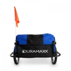 DURAMAXX Mountee - Fahrradanhänger , Lastenanhänger , Handwagen , Mit Hochdeichsel , Transportbox Mit 130 Liter Volumen , Tragkraft: Max. 60 Kg , Blau -Globbervi Verkaufe 8da5c29593917cbb783b68bf022038d7