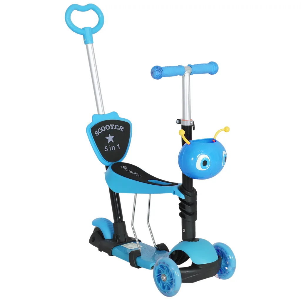 HOMCOM Kinderroller Scooter Tretroller Cityroller Kinder Roller Kickboard Lenker Teleskoprohr Höhenverstellbar Blau 62 X 25 X 72,5 Cm 1 HOMCOM Kinderroller Scooter Tretroller Cityroller Kinder Roller Kickboard Lenker Teleskoprohr Höhenverstellbar Blau 62 X 25 X 72,5 Cm