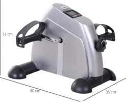 HOMCOM Heimtrainer Mini Bike Pedaltrainer Trainingsrad Fahrradgerät Mit LCD-Display Metall Silber 35 X 40 X 31 Cm -Globbervi Verkaufe 8de9e1176656d9ae80aea75eaec1c83f