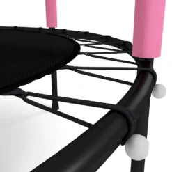 Kinetic Sports Trampolin Kinder Indoortrampolin Jumper 140 Cm Randabdeckung Stangen Gepolstert, Gummiseil-Federung Sicherheitsnetz Pink -Globbervi Verkaufe 8e9b374107d65c07145d9ee9dc8d8f23