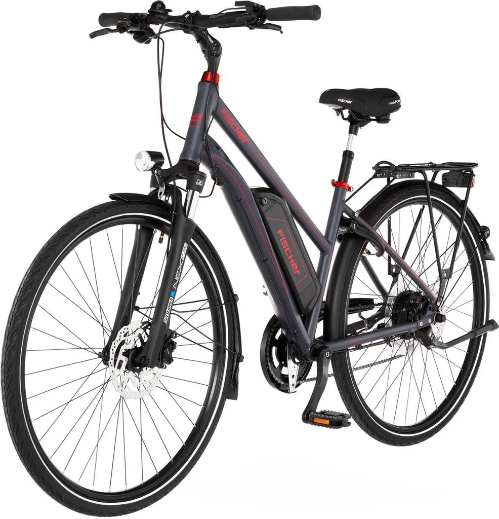 FISCHER E-Bike Pedelec Trekking VIATOR 1.0 Damen, Rahmenhöhe 44 Cm, 28 Zoll, Akku 422 Wh, Hinterradmotor, Kettenschaltung, LED Display, Anthrazit 2 FISCHER E-Bike Pedelec Trekking VIATOR 1.0 Damen, Rahmenhöhe 44 Cm, 28 Zoll, Akku 422 Wh, Hinterradmotor, Kettenschaltung, LED Display, Anthrazit – Bild 2