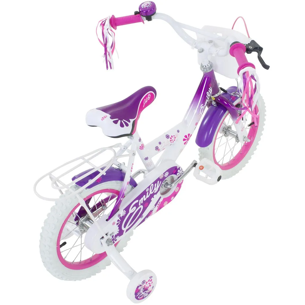 HI5FIVE Kinderfahrrad Emily Mit Rücktritt, Stützrädern Und Gepäckträger 14 Zoll 13 HI5FIVE Kinderfahrrad Emily Mit Rücktritt, Stützrädern Und Gepäckträger 14 Zoll – Bild 13