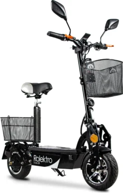 Rolektro, E-Joy 20, Schwarz, Faltbarer E-Scooter Mit Straßenzulassung