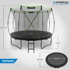 KINETIC SPORTS Trampolin Ultimate Pro 'Black Edition' Für Kinder | | Designed In Germany | AirMAXX Technologie | 305 Cm -Globbervi Verkaufe 8fba51b5d606ac4dbf2b63e77ffb5a90