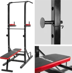 Tectake Kraftstation Reeves 180x95x210cm - Schwarz -Globbervi Verkaufe 8fd2ec25ff70642caa48b1bf4fd1c5ef