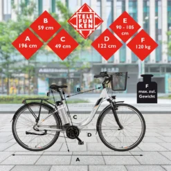 Telefunken RC865 City E-Bike, 3 Gang Shimano Nabenschaltung, Mittelmotor, Weiß -Globbervi Verkaufe 904922be1057a3290dbaf4ae1e8fb3b6