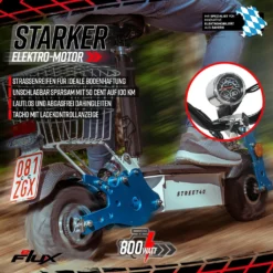 EFlux E-Scooter Street 40 - 800 W - 35 Km/h - E-Scooter Mit Straßenzulassung Klappbar - 30 Km Reichweite - 36 Volt - 12 Ah Akku - Easy Fold Mechanismus - LED Scheinwerfer - Einkaufskorb - Mit Komfort Sitz Höhenverstellbar Und Abnehmbar - EEC (COC) Zulassung Mit Versicherungskennzeichen Für Roller Bis 45 Km/h - Erwachsene - Elektroroller - Elektrischer Roller - Elektro - Roller -Scooter - Elektroscooter - (Schwarz) -Globbervi Verkaufe 90b51c125a911f5c3ae415d070a870dd