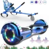 Markboard 6,5 Zoll Hoverboard Blau+ Hoverkart Blau, Mit Bluetooth Und 700W Motor |LED-Leuchten|Self Balance Elektroscooter + Gokart, Elektroroller Mit Hoversitz Hoverboards Mit Sitz