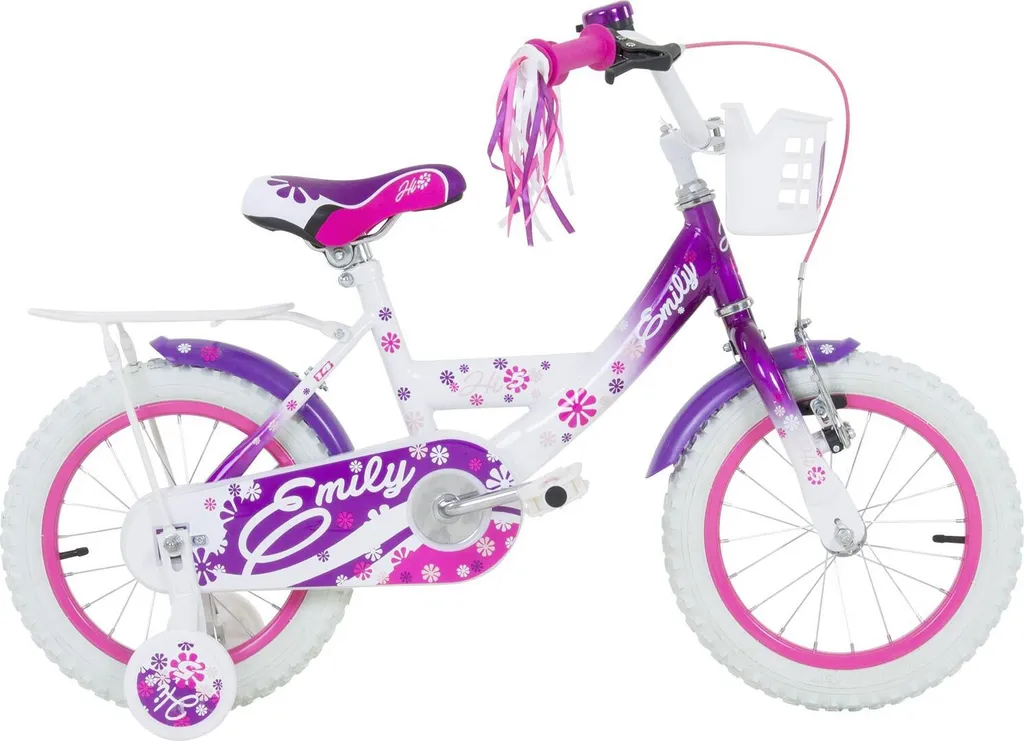 HI5FIVE Kinderfahrrad Emily Mit Rücktritt, Stützrädern Und Gepäckträger 14 Zoll 14 HI5FIVE Kinderfahrrad Emily Mit Rücktritt, Stützrädern Und Gepäckträger 14 Zoll – Bild 14