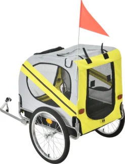 Pro-Tec Fahrradanhänger Hundeanhänger Hunde Transport Bis Zu 26 Kg Anhänger Fahrrad Trailer Gelb [pro.tec] -Globbervi Verkaufe 933250131d7a72f31d3a596757873212