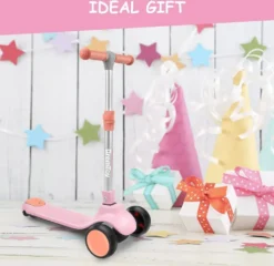 BremToy Kinderroller, Kinder Scooter Mit Höhenverstellbarem Lenker, Tretroller Mit LED-Rädern, Faltbarer Kickscooter Für Kleinkinder Jungen Mädchen Ab 2 Jahren, Rosa -Globbervi Verkaufe 934ae7e06171eb9ceb2c758a0477bfda