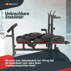 Hop-Sport Multifunktions Hantelbank HS-1075 Mit Latzugturm Kraftstation -Globbervi Verkaufe 93cb50f994c6fac501022acd5d87c94d