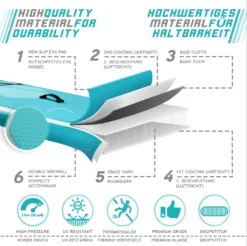 Physionics® SUP Board - 305/320/366 Cm, Aufblasbar, Handpumpe Mit Druckmesser, Rucksack - Paddling Board, Surfboard (320 Cm, Nymph Mintgrün) -Globbervi Verkaufe 94a3373a1cb98e83581de46892acf0b4