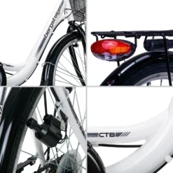 Bergsteiger Florenz Damenfahrrad 28 Zoll, 7-GG-Shimano, Mit Korb, Licht, Rücklicht Mit Standlichtfunktion, Rahmenhöhe 51 Cm, Im Retro-Design, Farbe Weiß -Globbervi Verkaufe 95dfaa65e9aa7605485f73e34fb77a61