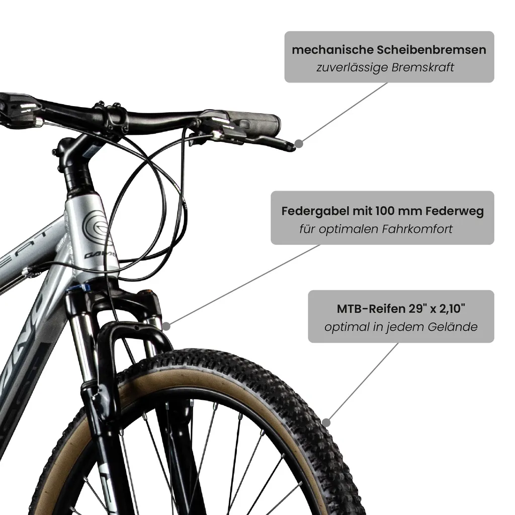 Galano Heat Mountainbike Hardtail Damen Und Herren 175-190 Cm 29 Zoll Fahrrad 24 Gänge MTB Mit Scheibenbremsen Unisex 3 Galano Heat Mountainbike Hardtail Damen Und Herren 175-190 Cm 29 Zoll Fahrrad 24 Gänge MTB Mit Scheibenbremsen Unisex – Bild 3