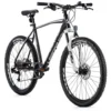 26 Zoll Alu Mountainbike Leader Fox Factor 8 Gang Scheibenbremsen Rh 46 Cm Black White