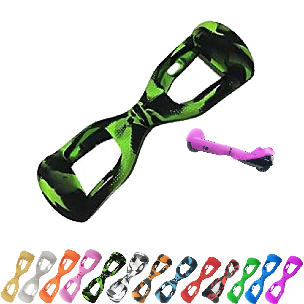 ZSZBACE Scooter Hülle Silikon Schutzhülle Für 6,5 Zoll 2 Rader Hoverboard (Schwarz & Grün) 1 ZSZBACE Scooter Hülle Silikon Schutzhülle Für 6,5 Zoll 2 Rader Hoverboard (Schwarz & Grün)