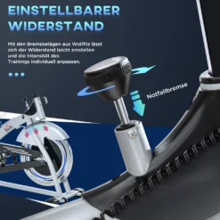 HOMCOM Speedbike Indoor Ergometer Fitnessbikes Mit 15KG Schwungrad Verstellbare Widerstandsstufen Home Gym Bis 180KG Fahrradtrainer LCD-Monitor Metall ABS Silber+Schwarz -Globbervi Verkaufe 99fac5c6ec7564d750b93cf54814cdf4