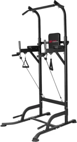 HomeFitnessCode Kraftstationen, Multifunktional Höhenverstellbare Dip-Station, Klimmzugstange Bis Zu 150 Kg