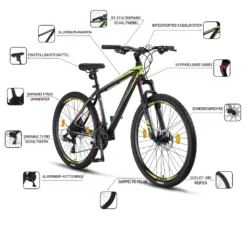 Licorne Bike Diamond Premium Mountainbike Aluminium, Fahrrad Für Jungen, Mädchen, Herren Und Damen - 21 Gang-Schaltung - Scheibenbremse Herrenrad, Einstellbare Vordergabel 26, 27.5 Und 29 Zoll -Globbervi Verkaufe 9b83338b9d315e95756b1cc39be7ec94