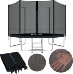 Trampolin Mit Sicherheitsnetz 305 Cm 6 Pfosten Sprungmatte Federabdeckung Trampolinleiter -Globbervi Verkaufe 9bf1f9cf203cd28699844954349dfda0