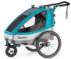 Qeridoo Sportrex1 Petrol Kinderanhänger