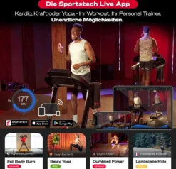 Sportstech F31 Profi Laufband – Deutsches Qualitätsunternehmen - Video Events & Multiplayer APP über LCD Monitor,Smartphone Kompatibel 4PS 16km/h –Ihr Heimtrainer Ist Klappbar Und Kompakt Verstaubar, Inlk. Pulsgurt -Globbervi Verkaufe 9da4a0132e3bf9f85c791e1ce4a3436a
