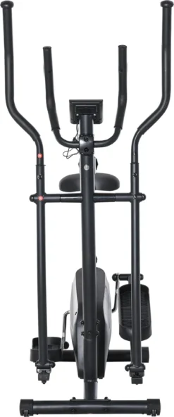 HOMCOM 2-In-1 Ellipsentrainer Elliptisch Heimtrainer Mit LCD Monitor Maschinentrainer Mit Einstellbarer Sitzhöhe 8 Stufen 2 Rädern Stahl PVC ABS Schwarz 103 X 62 X 151 Cm -Globbervi Verkaufe 9da59f88fd6ed6c093d897bb363d8b5c