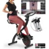 Sportstech 3in1 Premium Heimtrainer Mit Video Events & Multiplayer App, Fahrrad Mit Komfortsitz & Handpulssensoren, Ergometer Für Zuhause Klappbar, Fitness Power Ropes, Hometrainer X150 Bike