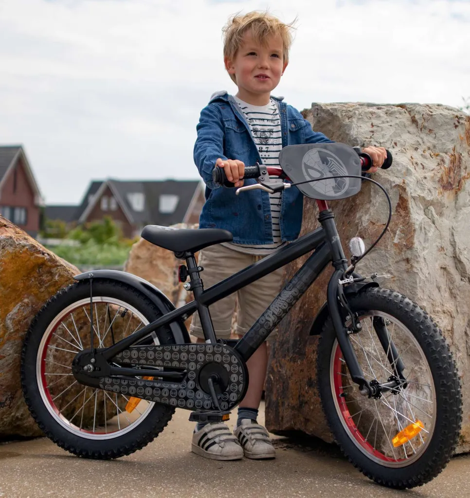 Spider-Man Kinderfahrrad - Jungen - 18 Zoll - Matt Schwarz 3 Spider-Man Kinderfahrrad - Jungen - 18 Zoll - Matt Schwarz – Bild 3