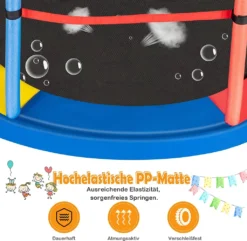 COSTWAY Ø140cm Gartentrampolin Mit Sicherheitsnetz, Trampolin Bis 45kg Belastbar, Indoor-/Outdoortrampolin Für Kinder Ab 3 Jahre -Globbervi Verkaufe 9e96af06d3e5270d134778053f3e5cab