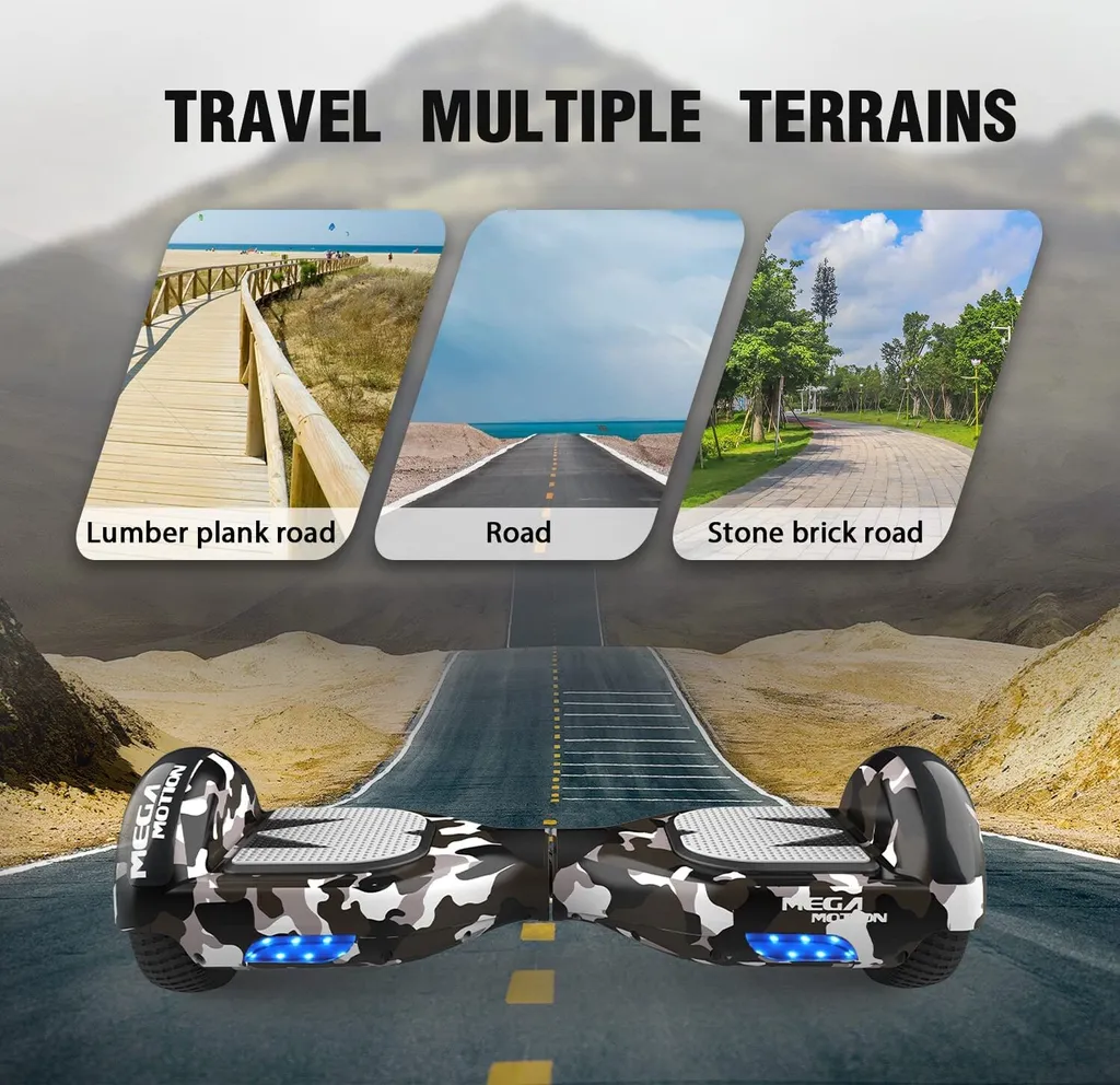 Mega Motion Hoverboards LED 6.5" Selbstausgleichender Elektroroller Hoverboards Mit Bluetooth-Lautsprecher Geschenke Für Kinder 4 Mega Motion Hoverboards LED 6.5" Selbstausgleichender Elektroroller Hoverboards Mit Bluetooth-Lautsprecher Geschenke Für Kinder – Bild 4
