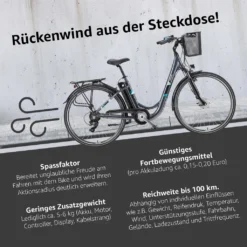 Telefunken E-Bike Elektrofahrrad Alu 28 Zoll Mit 7-Gang Shimano Kettenschaltung, Pedelec Citybike Leicht Mit Fahrradkorb, 250W Und 10,4Ah, 36V Sitzrohrakku, RC822 Multitalent -Globbervi Verkaufe 9eb8379bcda95d4c133d1657bfd55ee5