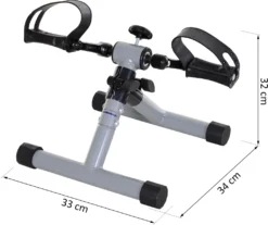HOMCOM Mini Heimtrainer, Faltbarer Fahrradpedaltrainer, Mini-Bike, Stufenloser Widerstand, Stahl, Silbergrau, 33 X 34 X 32 Cm -Globbervi Verkaufe 9f9b43c4bd25d267d9d833a36ce2b3d5