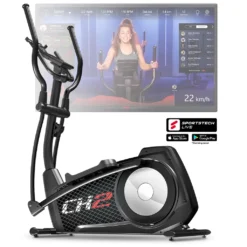 Sportstech CX2 Crosstrainer Für Zuhause Mit Stromgenerator | Deutsches Qualitätsunternehmen | Interaktive Video-Events & Multiplayer-App | Ergometer & 27 Kg Schwungmasse Kompatibel Mit Pulsgurt
