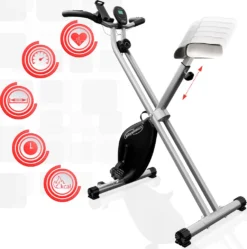 Physionics® Heimtrainer - Mit LCD-Display, Verstellbarer Sitz & Widerstand, Klappbar, Bis 120 Kg, Grau - Ergometer, F-Bike, Fahrradtrainer, Hometrainer, Fitnessfahrrad, Fitnessbike -Globbervi Verkaufe a110c9b32665e2091473be2f33a1bf2a